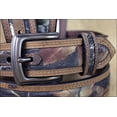 thumbnail image 3 of Nocona Men's Brown Leather Belt with Camo Center Inlay N24362222, 3 of 4