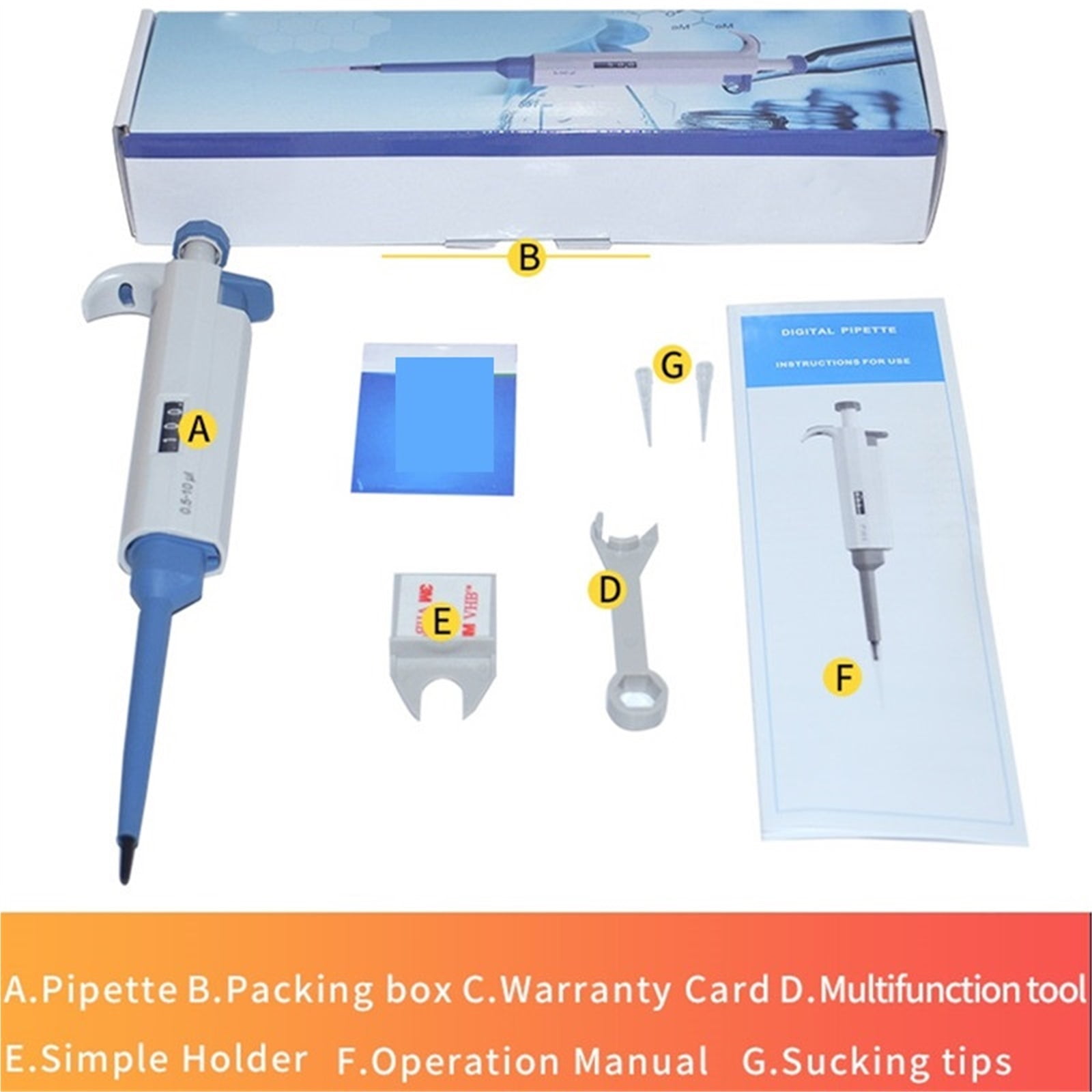 Handheld Manual Plastic Single Channel Pipettes Gun Volume Adjustable Variable Squeeze Liquid Pipettor Pens , High-Accurate