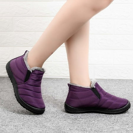 

feiboyy snow short boots women flat couple water warm winter men velvet women s boots