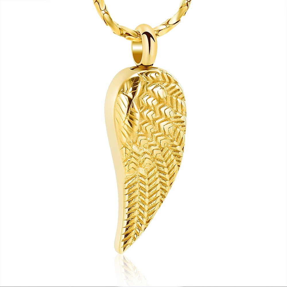 Angel Wngs Slver Pendant Urn Necklace, Memoral Jewelry | Memoral