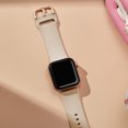 thumbnail image 5 of BANDOVA Silicone Sport Band Compatible with Apple Watch 38/40/41/42mm(Series 11 10), Waterproof Strap with Classic Buckle for Women Men, MilkTea, 5 of 7