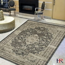 Handcraft Rugs-Gray/Ivory Persian Isfahan FloralPattern Distressed - Modern Vintage Area Rug