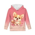 thumbnail image 6 of DISNIMO Corgi Hoodies for Kids Heart Hoodie Sweatshirts for Girls 6-7 Hoodies Sweatshirt Pullover Kids Boys Streetwear Hoodie with Print Clothes for Children Girl Long Sleeve Hoodie, 6 of 7