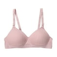 thumbnail image 1 of Spdoo Women V Neck Unlined Bra Seamless Bralette Straps Bra for Young Girl Underwear Lingerie 3/4 Cup Brassiere，Pink 38/85B, 1 of 7