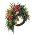 thumbnail image 2 of Dserhfy Artificial Hydrangea Wreath for Front Door 16 Inch Lifelike Floral Wreath with Burlap Bow for Door Wall Wedding Party Home Farmhouse Decoration, 2 of 8