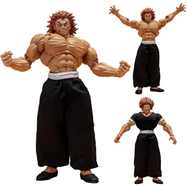 Baki the Grappler Yujiro Hanma 7inch - Figure Muscle Man Fighting Ultra-Movable Model Figure Anime Fans - Model Figure for Collectors and Display with Changeable Parts Ornaments