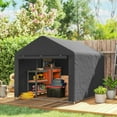 thumbnail image 2 of Outsunny 6.6' x 7.8' Portable Shed, Waterproof Bike Tent, Dark Grey, 2 of 10