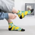 thumbnail image 2 of Fuzoiu Lemons Chamomile Flowers And Leaves Print Adult Socks, Crew Moisture-wicking Socks, Unisex Cushion Crew Socks,Casual Sports Ankle Socks, 2 of 7