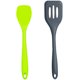 thumbnail image 1 of Juego de mini utensilios de cocina de 2 piezas: utensilios de cocina de silicona con pala para ensalada y pala para drenaje, 1 of 5
