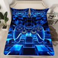 thumbnail image 2 of Castle Fairy Teens Boys Girls Video Game Twin Sheet Sets 3pcs,Futuristic Cubes Twin Fitted Sheet Microfiber,Abstract Gamepads Breathable Flat Sheet,Luxury Bedroom Decor, 2 of 7