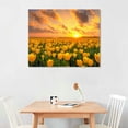 thumbnail image 2 of JRXY Yellow Tulip Canvas Wall Art, Yellow Tulip Field with Sunlight Poster Print Modern Tulip Scenery for Bedroom Living Room Decor(Artwork-02) 20x16in, 2 of 6