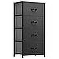 thumbnail image 3 of YITAHOME Tour de Rangement avec 4 Tiroirs - Commode en Tissu, Unité d'Organisation pour Chambre, Salon, Garde-Robes - Cadre en Acier Robuste, Bacs en Tissu à Tirage Facile et Dessus en Bois (Noir/gris), 3 of 4