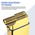 thumbnail image 2 of Afeitadora de láminas HIENA PRO para hombre, recortadora de láminas eléctrica doble, afeitadora eléctrica profesional, afeitadora apurada, inalámbrica, recargable con USB, dorada, 2 of 5