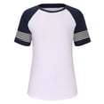 thumbnail image 7 of Ltctricy Women's T Shirts 2025 Fashion Crew Neck Short Sleeve Color Block Tunic Tops Soft Casual Tee Blouses, 7 of 7