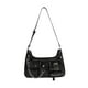 thumbnail image 1 of Bolso de Hombro Fernando Monedero Retro Informal Y2K Negra elegante con cremallera cuero PU, 1 of 8