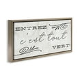 thumbnail image 4 of Stupell Industries French Come In Phrase Text & Numbers Painting Brown Floater Framed Canvas Art Print Wall Art, 25 x 11, 4 of 10