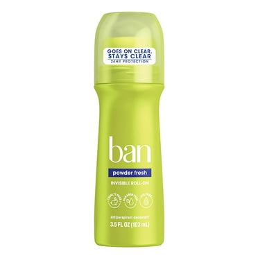 Ban Roll On Antiperspirant Deodorant, Powder Fresh, 3.5 Oz, 2 Pack