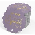 thumbnail image 4 of Inkdotpot Pack Of 100 Real Gold Foil Paper Tags Let Love Sparkle Wedding Favor Hang Tags, 4 of 7