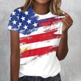 thumbnail image 2 of Mujeres Manga Corta Tops Cuello Redondo Impreso Casual Blusa, Imitación Rack Camiseta para el Verano, Lavado de Manos Casa Y Uso Diario, 2 of 6