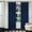 Blue, variant on Solid Room Darkening Noise Reducing Thermal Blackout Curtain Set Ivory / 52"x63"