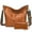 Brown, variant on MINSONG Women's Premium Texture Commuter Vintage Wide Strap Crossbody Tote Bag, Brown
