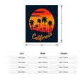 thumbnail image 3 of California Sunset Flannel Blanket - Soft Cozy Durable Design with Vibrant Colors for Sofa Travel Bed & Chair, 3 of 5