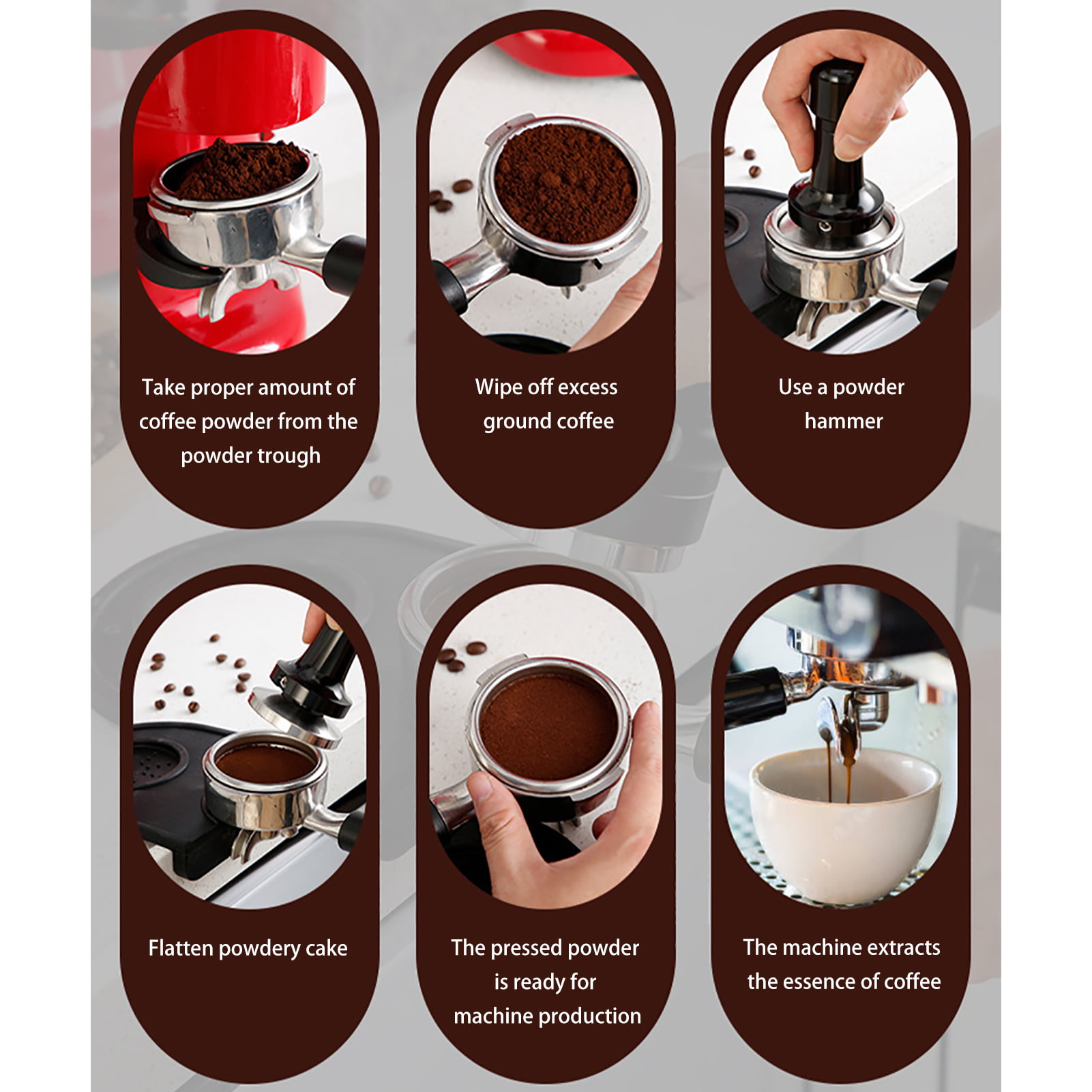 Coffee Tamper, Stainless Steel Espresso Coffee Presser, 58mm Calibrated Espresso  Tamper, with Adjustable Handle and Spring, for Coffee and Espresso,  Tamping, Professional Barista, Kitchen, Black - Walmart.com