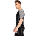thumbnail image 4 of Men's Athletic Tee Shapewear Top Heat Shaper Jacket Zipper Sauna Top Short Sleeve Compression T-Shirt, 4 of 9