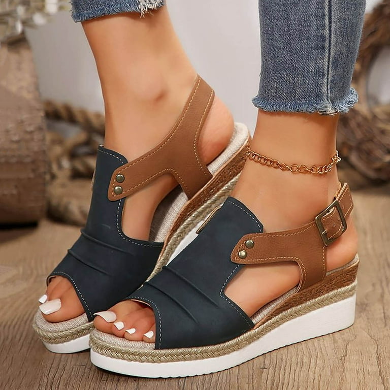 Wedge Comfortable Chappal For Ladies Fauean Women's Sandals Open