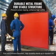 thumbnail image 5 of VEVOR Welding Screen with Frame, 6' x 6' Welding Curtain Screen, Flame-Resistant Vinyl Welding Protection Screen on 4 Swivel Wheels (2 Lockable), Moveable & Professional for Workshop/Industrial,Red, 5 of 9