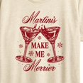 thumbnail image 3 of Instant Message - Martinis Make Me Merrier - Women's Short Sleeve Graphic T-Shirt, 3 of 6