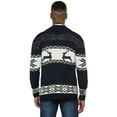 thumbnail image 3 of Men's Christmas Cardigans Ugly Xmas Sweaters Reindeer Snowflake Shawl Collar Knitted Cardigan Sweater, 3 of 9