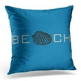 thumbnail image 1 of BOSDECO Modern Ocean Blue Beach Sea Shell Pillowcase Cover 18x18 inch, 1 of 1