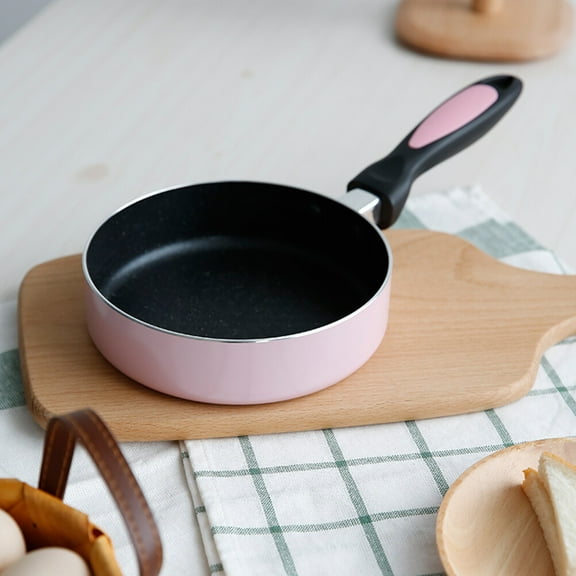 HOOWIFFY Mini Non-Stick Pancake Frying Pan with Handle for Induction and Gas Stovetops