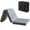 Grey-Cot, variant on Memory Foam Trifold Mattress Topper Single Size Light Gray for Travel Camping Guest Rooms