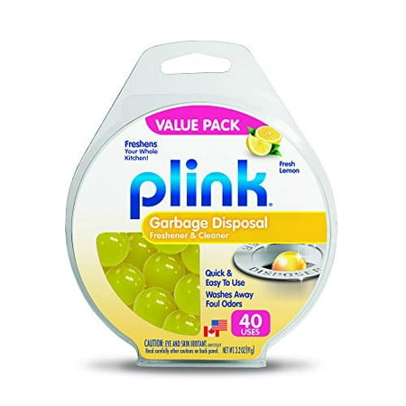 Plink Garbage Disposer Cleaner and Deodorizer Lemon Scent, 40 Use (Pack of