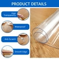 thumbnail image 2 of Tripumer Clear Desk Pad Desk Protector Mat 16 x 24 inch Transparent Table Protector for Coffee Table Writing Desk, 2 of 7