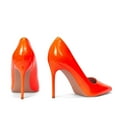 thumbnail image 4 of Zhabtuc Women's Classic Slip On High Heels Sexy Pointed Toe Pumps Stiletto Pumps Party Dress Shoes Orange Size 9, 4 of 5