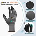 thumbnail image 2 of Guantes de trabajo de seguridad DULFINE con revestimiento de nitrilo de microespuma, 12 pares, 2 of 7