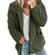 thumbnail image 1 of Gibobby Chamarra de invierno para mujer, Abrigo Acolchado de Lana de Cordero en Contraste para Mujer, Chaqueta Holgada con Capucha, Gabardina(Verde,CH), 1 of 2