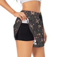 thumbnail image 1 of Balery French Bulldogs Pantalones cortos deportivos para mujer con forro y dos bolsillos, elásticos, para entrenamiento, gimnasio, yoga-Medium, 1 of 7