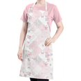 thumbnail image 5 of Pioneer Flower Floral Print Pattern Apron for Women and Men, Cotton Linen Waterproof with Pockets, Adjustable, 33x27 Inch for Kitchen, Gardening, BBQ, Salon, 5 of 6