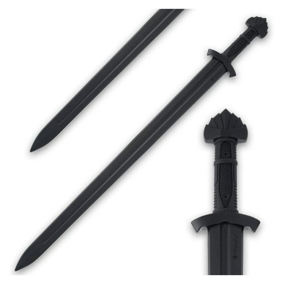 Premium Polypropylene Training Viking Sword Practice | Virtually Unbreakable | Textured Handle | 38.5" Overall Length