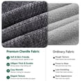 thumbnail image 6 of BEHOST 1 Pack Couch Pillows with Insert and Removable Cover, 18x18 inch, Dark Gray Chenille, 6 of 6
