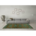 thumbnail image 3 of Ahgly Company Indoor Rectangle Abstract Turquoise Blue Contemporary Area Rugs, 2' x 4', 3 of 4