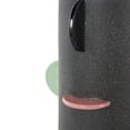 thumbnail image 5 of DecMode 16" Textured Black Ceramic Vase with Multicolor Half-Moon Accents, 5 of 9
