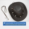 thumbnail image 4 of RESISTANCE Premium Australian Style Leather Cowboy Hat Shapeable Outback Hat For Men And Women, 4 of 7