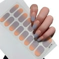 thumbnail image 1 of 16 Pcs/Set Gradient Semi-Cured Gel Nail Strips Patch Waterproof Adhesive Wraps Full DIY, 1 of 8
