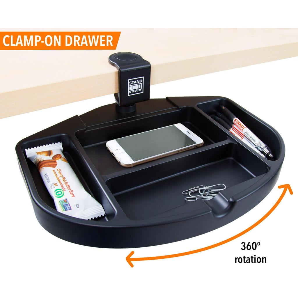 Stand Steady Clamp On Swivel Pencil Drawer Desk Organizer A Unique That Provides Under Storage For Pens And Sticky