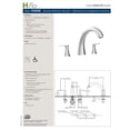 thumbnail image 2 of H2Flo Vogue Roman Bathtub Faucet, 2 of 6